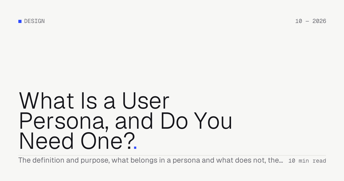 What Is a User Persona, and Do You Need One? — Troiana insight cover