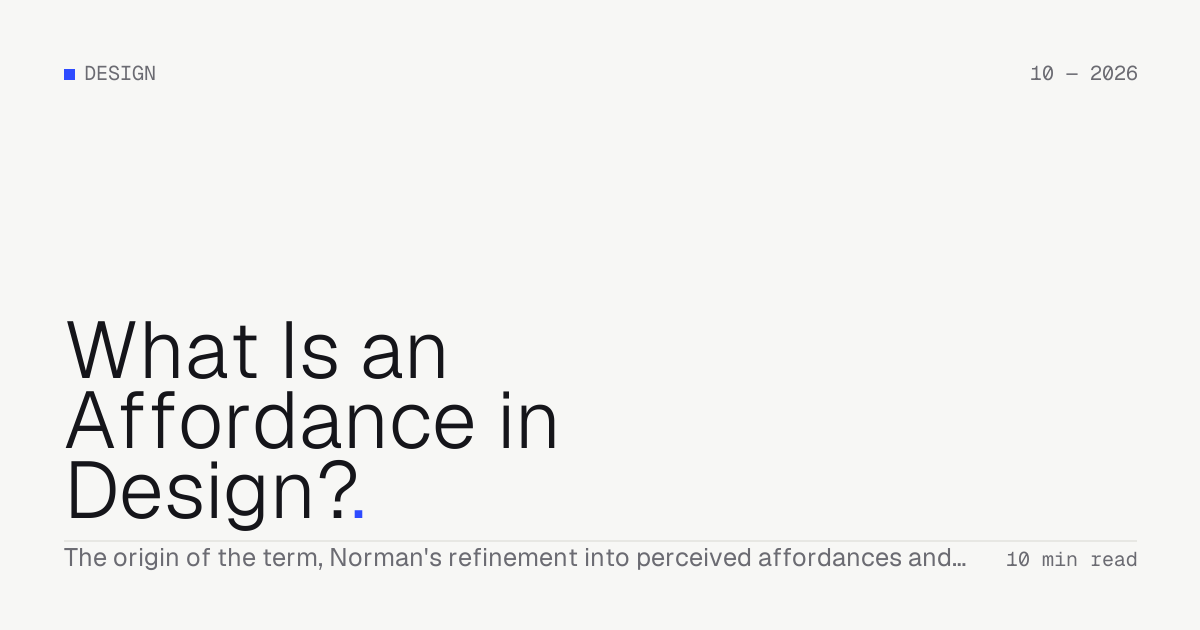 What Is an Affordance in Design? — Troiana insight cover