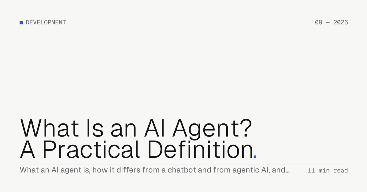 What Is an AI Agent? A Practical Definition — Troiana insight cover
