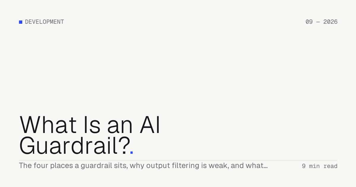 What Is an AI Guardrail? — Troiana insight cover