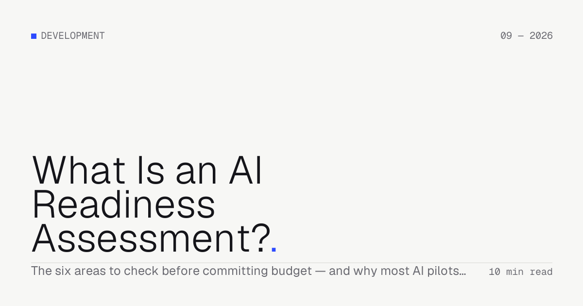 What Is an AI Readiness Assessment? — Troiana insight cover