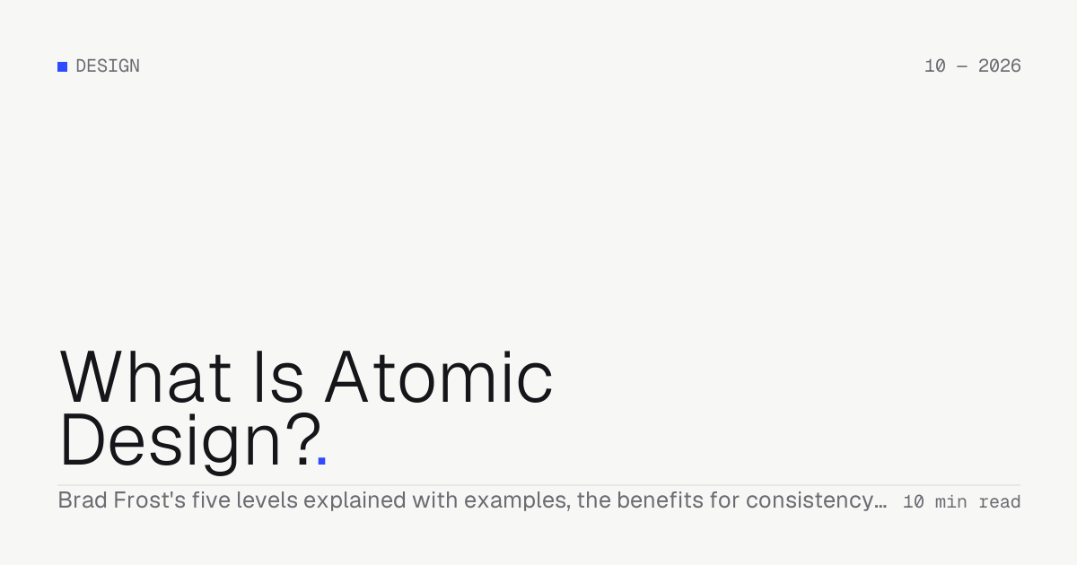 What Is Atomic Design? — Troiana insight cover
