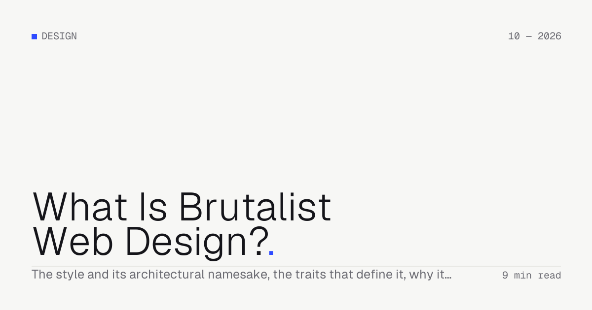 What Is Brutalist Web Design? — Troiana insight cover