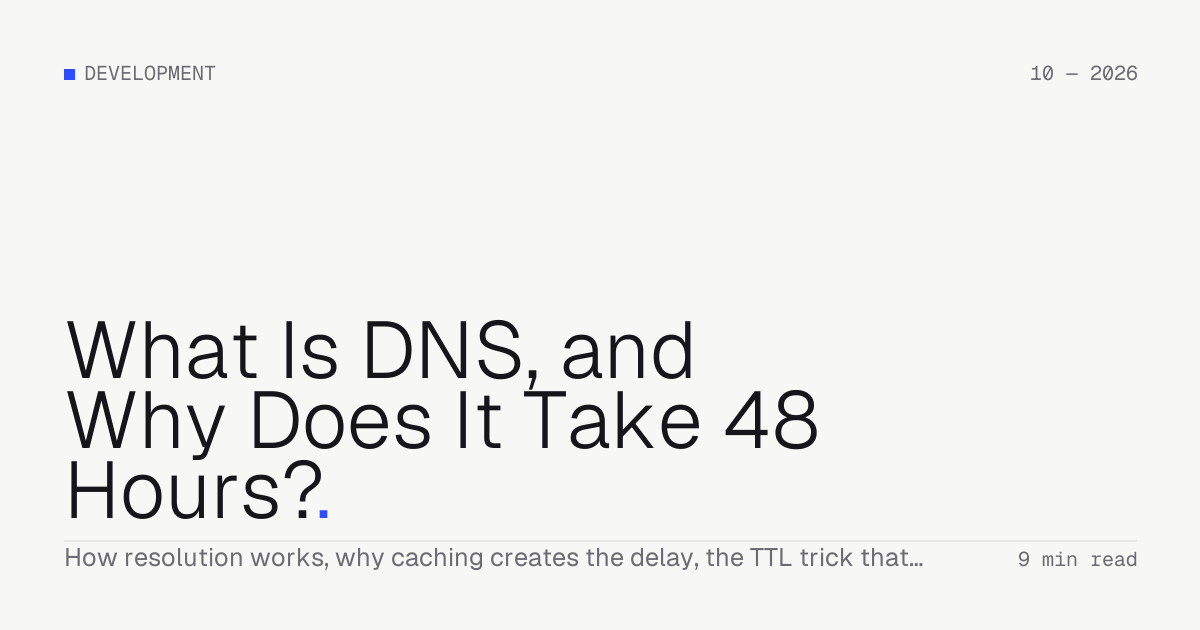 What Is DNS, and Why Does It Take 48 Hours? — Troiana insight cover