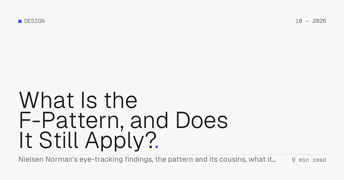 What Is the F-Pattern, and Does It Still Apply? — Troiana insight cover