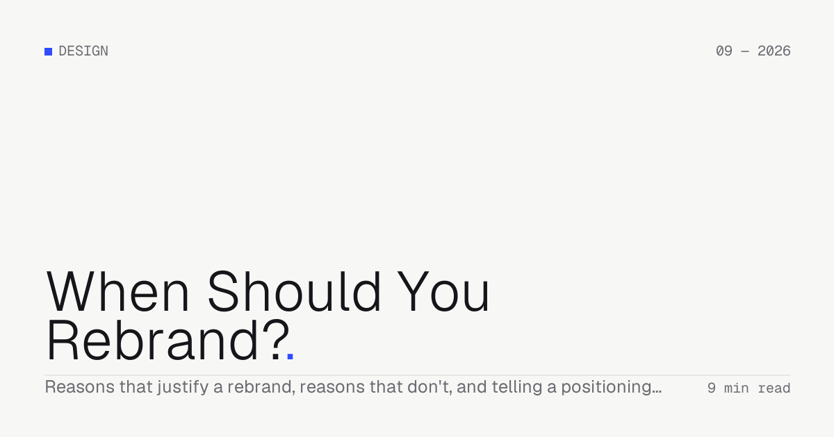 When Should You Rebrand? — Troiana insight cover