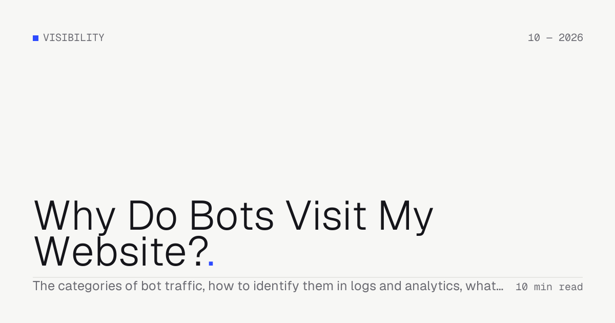 Why Do Bots Visit My Website? — Troiana insight cover