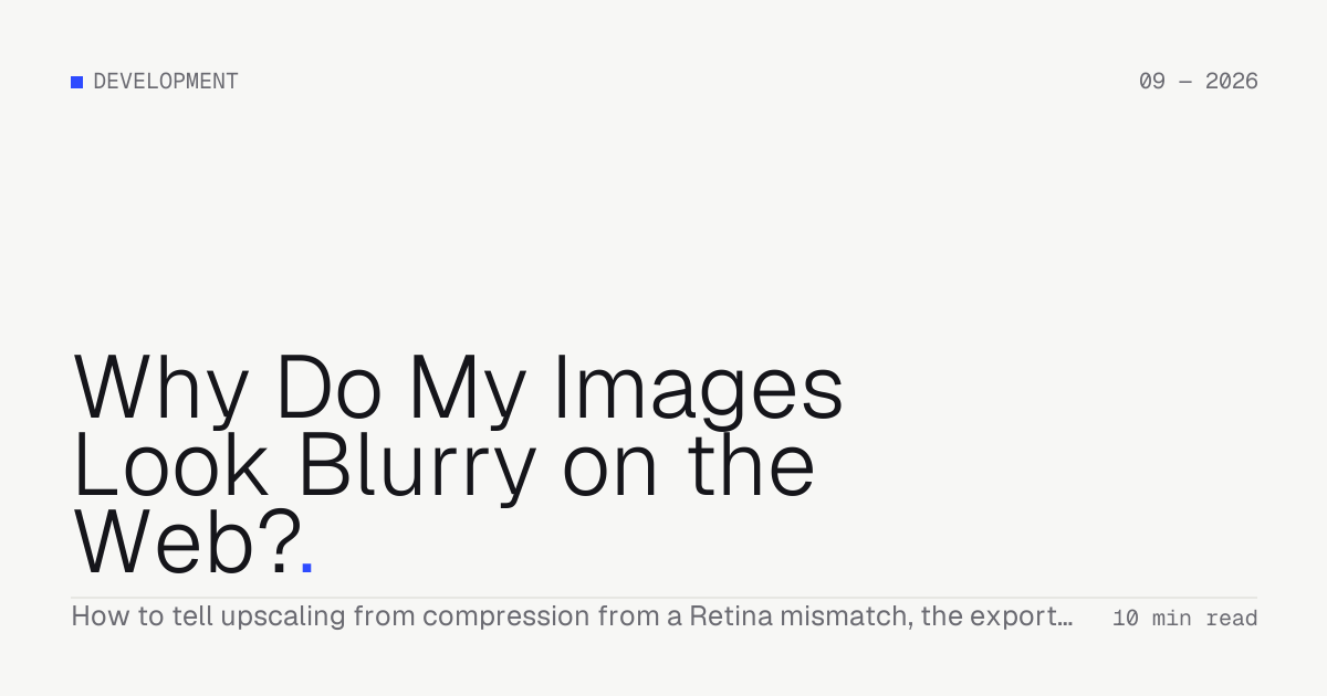 Why Do My Images Look Blurry on the Web? — Troiana insight cover