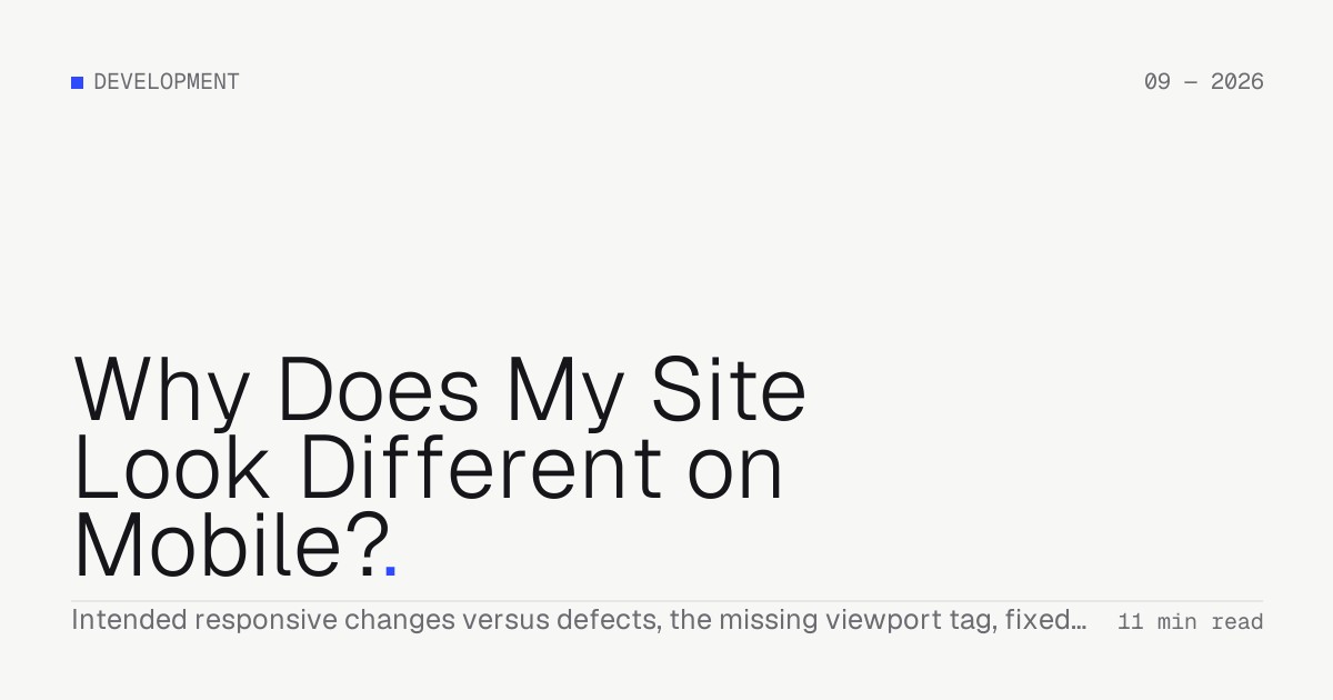 Why Does My Site Look Different on Mobile? — Troiana insight cover