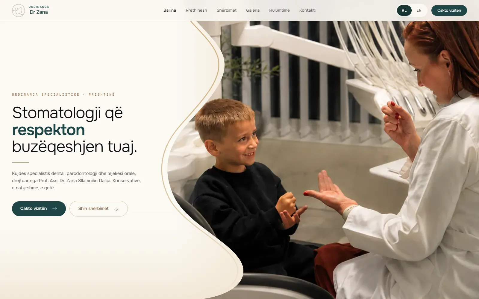The Dr. Zana Clinic homepage at drzanaclinic.com.