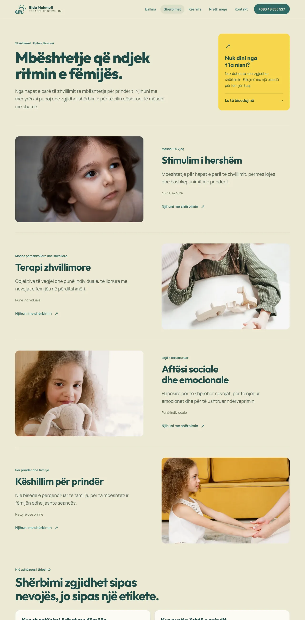Elda Mehmeti — Services page.