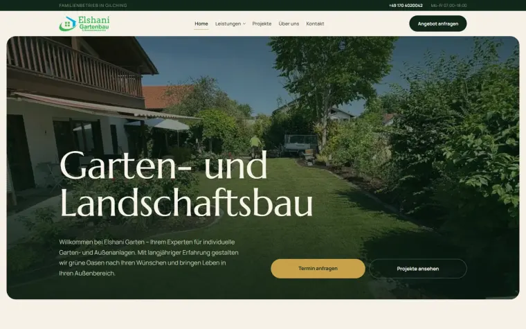 Elshani Garten homepage