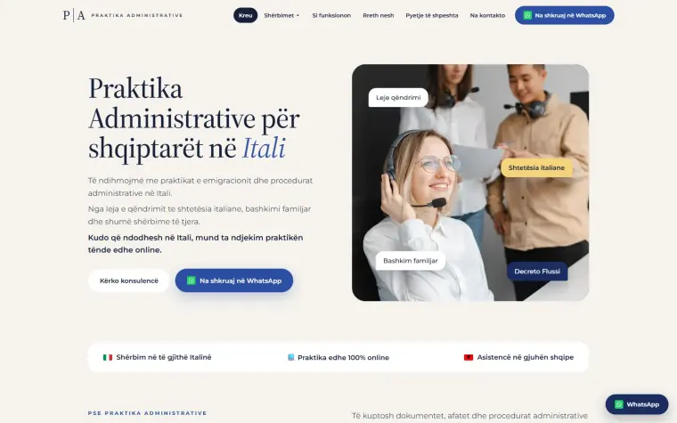 Praktika homepage